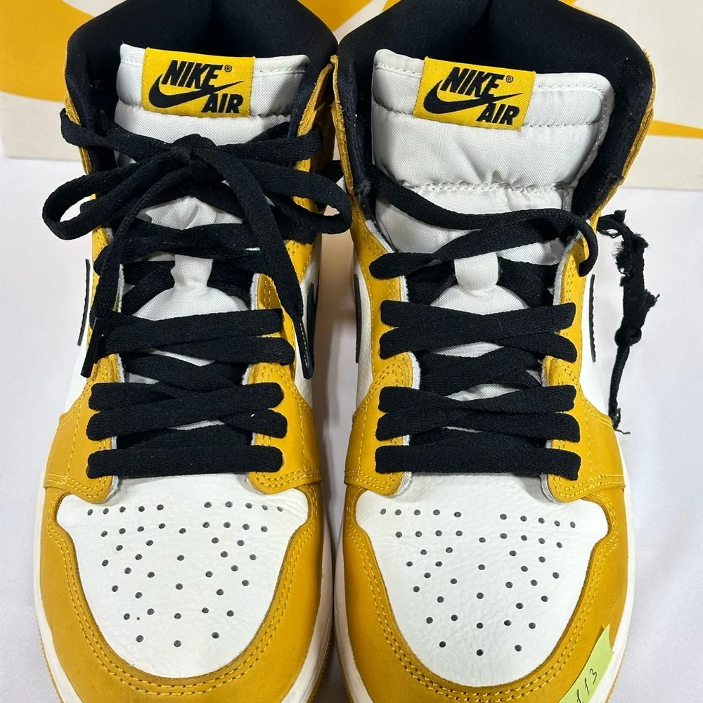#113 Air Jordan 1 Retro High OG Yellow Ochre Men's shoes Size 7.5 DZ5485 701
